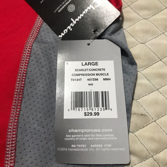 Champion Compression Muscle Sleeveless Shirt NEW! - Picture 2 of 3